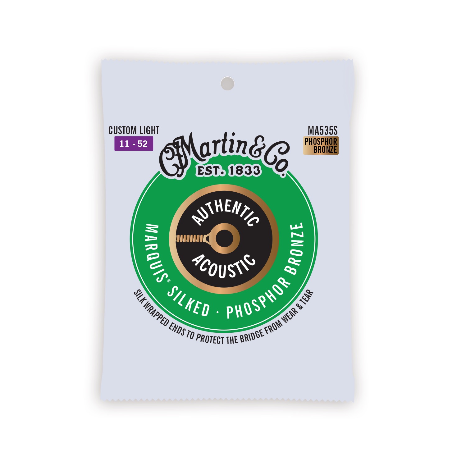 Authentic Acoustic Marquis&reg; Silked Guitar Strings Phosphor Bronze image number 1